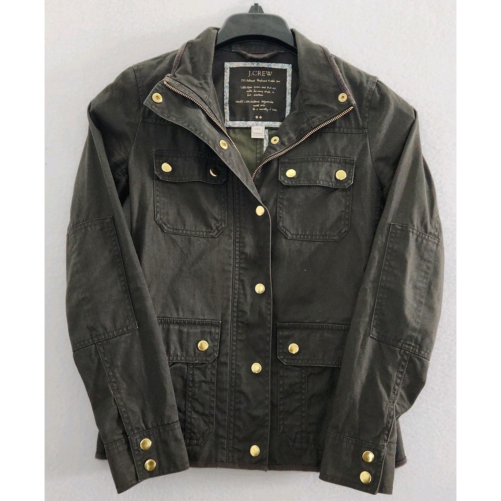 J. CREW Womens Relaxed Fit Boyfriend Field Jacket Olive Green Womens Size XXS